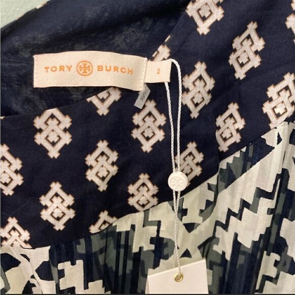 NWT Tory Burch Beatrice Tapestry Geo Caftan Fringe Dress Size 2 - Picture 5 of 9